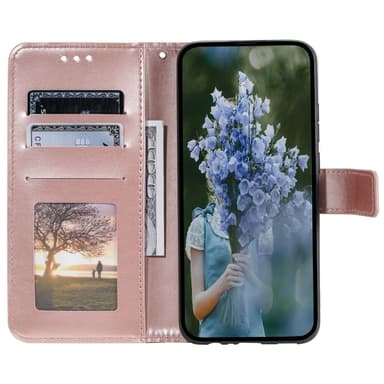 SKALO Xiaomi Redmi Note 14 5G Mandala Lompakkokotelo - Ruusukulta