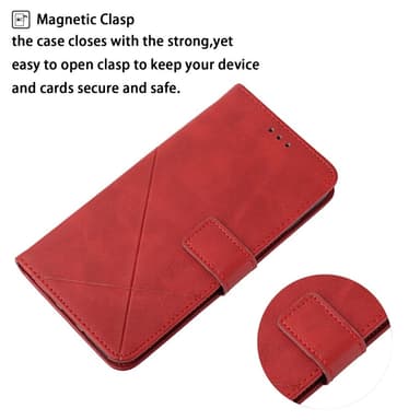 SKALO Xiaomi Redmi Note 14 5G PU-Nahka Lompakkokotelo - Punainen