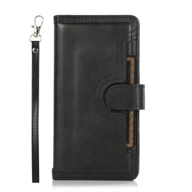 SKALO Samsung S25 Big Wallet Lompakkokotelo - Musta