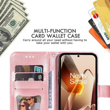 SKALO OnePlus 13 Mandala Lompakkokotelo - Pinkki