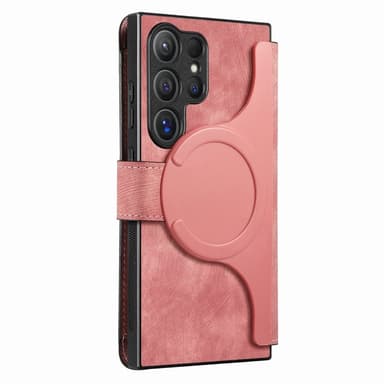 SKALO Samsung S25 Ultra CASENEO MW-03 Lompakkokotelo - Pinkki