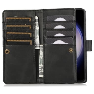 SKALO Samsung S25 Big Wallet Lompakkokotelo - Musta