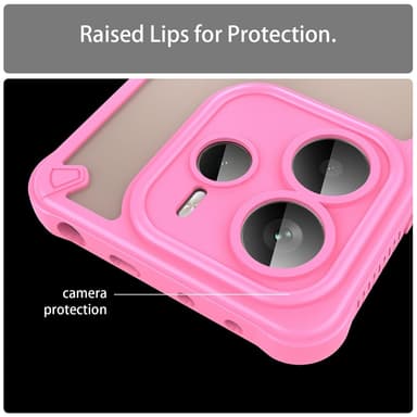 SKALO Xiaomi Redmi Note 14 5G Armor Hybrid Frosted Suojakuori - Pinkki
