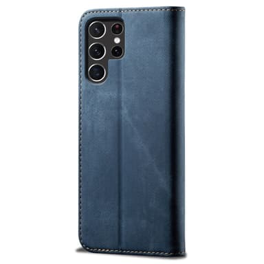 SKALO Samsung S25 Ultra Jeans Lompakkokotelo - Sininen