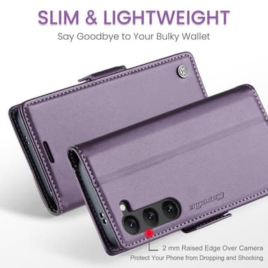 CaseMe Samsung S25 023 Series PU-Läder Lompakkokotelo - Violetti