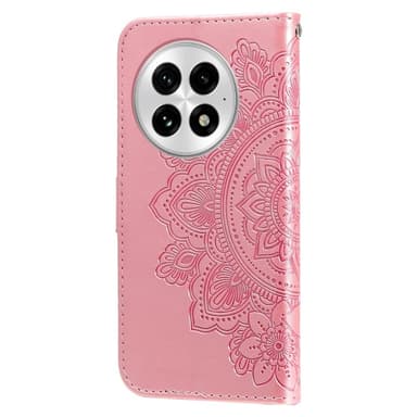 SKALO OnePlus 13 Mandala Lompakkokotelo - Pinkki