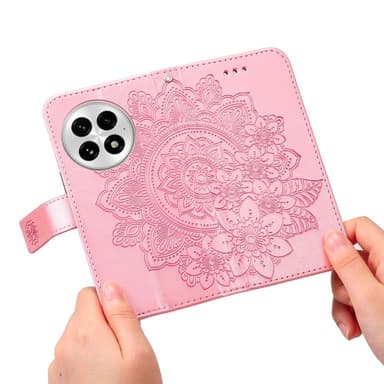 SKALO OnePlus 13 Mandala Lompakkokotelo - Pinkki