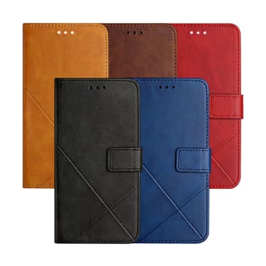 SKALO Xiaomi Redmi Note 14 5G PU-Nahka Lompakkokotelo - Punainen