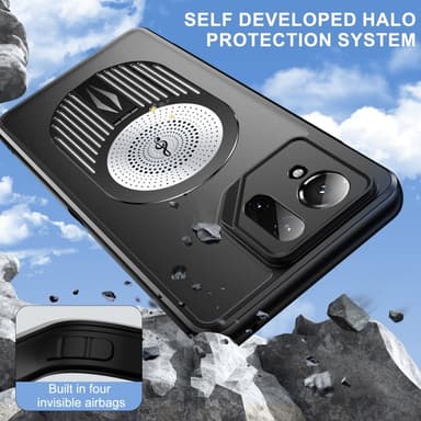 SKALO Asus ROG Phone 9 5G Graphene Heat Dissipation Suojakuori - Musta