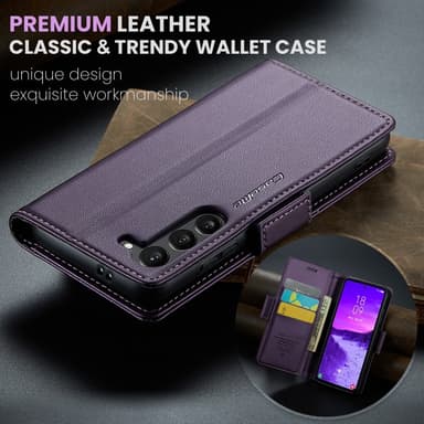 CaseMe Samsung S25 023 Series PU-Läder Lompakkokotelo - Violetti
