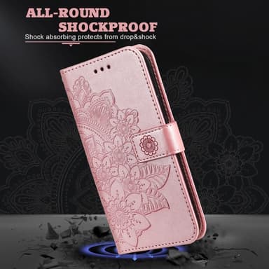 SKALO Motorola Moto G15 4G Mandala Lompakkokotelo - Pinkki