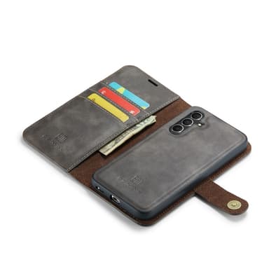 DG MING Samsung S25+ 2-in-1 Magneetti Lompakkokotelo - Harmaa