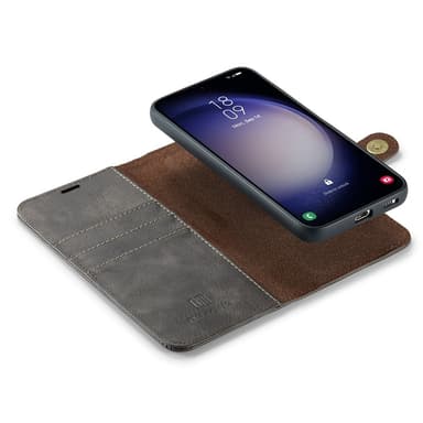 DG MING Samsung S25+ 2-in-1 Magneetti Lompakkokotelo - Harmaa