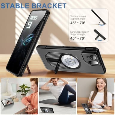 SKALO Asus ROG Phone 9 5G Graphene Heat Dissipation Suojakuori - Musta