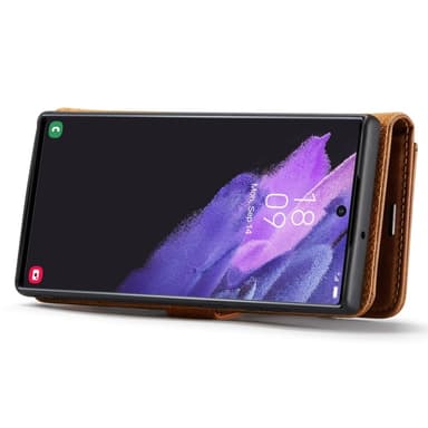DG MING Samsung S25 Ultra 2-in-1 Magneetti Lompakkokotelo - Ruskea