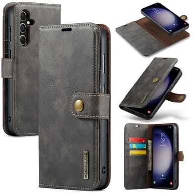 DG MING Samsung S25+ 2-in-1 Magneetti Lompakkokotelo - Harmaa