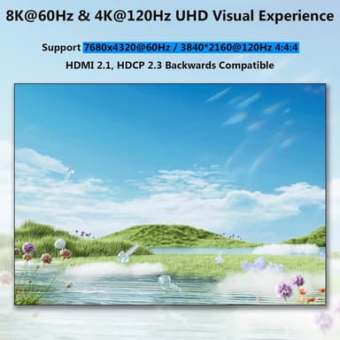 NÖRDIC KVM Switch 2–2 HDMI 8K60Hz 4K 120/144Hz 4xUSB3.1 tuki UltraWide-näytölle