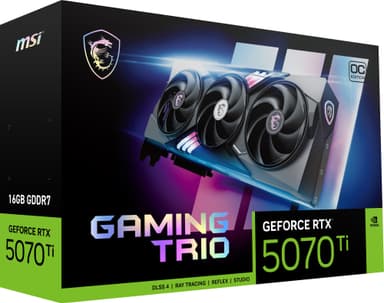 MSI GeForce RTX 5070 Ti GAMING TRIO OC PLUS näytönohjain (16 GB GDDR7)