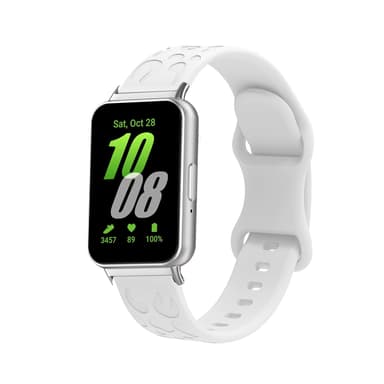Silikoninen ranneke Samsung Galaxy Fit3:lle Valkoinen