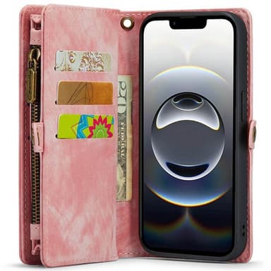 CaseMe puhelimenkotelo 008 8-kortti iPhone 16e - Vaaleanpunainen