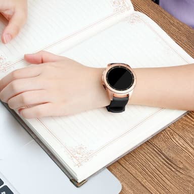 Samsung Galaxy Watch 42 mm  silikonirannekoru (S) Musta