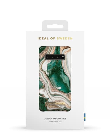 Printed Case Galaxy S10 Golden Jade Marble