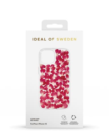 Clear Case iPhone 13 / 14 / 15 / 16e Red Roses