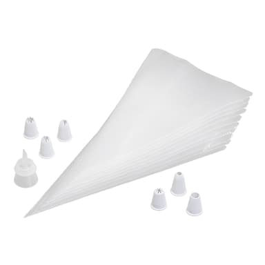 Tala Pursotinsetti, 10 isoa 30 cm Kaksois Pursotuspussia ja 6 tyllaa