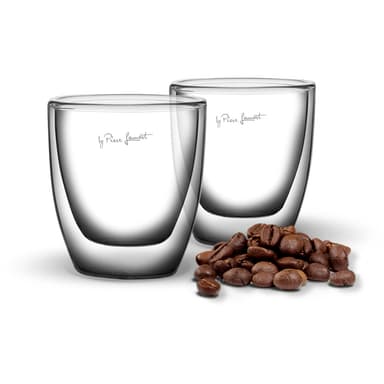 LAMART Latte Glass 2 -pakkaus, 80ml, kaksiseinäinen borosilikaattilasi