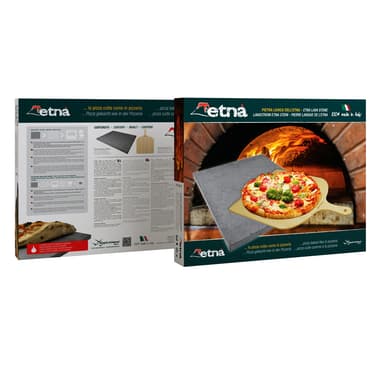 Pizzasetti jossa Etnan laavakivi