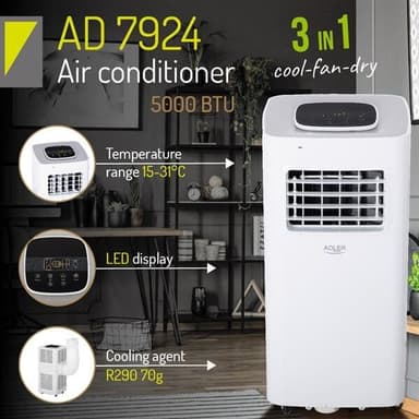 Adler Ilmastointilaite - 5000 BTU, 20 m²