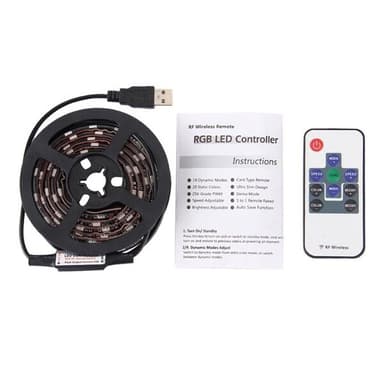 Tv-taustavalaistus Usb kaukosäätimellä - 12W 60 LED SMD 5050 RGB 1x1m