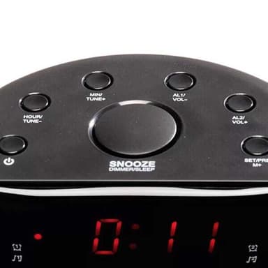 Denver kelloradio CR-430MK2, jossa on kaksoishälytys ja FM-radio