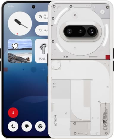 Nothing Phone (3a) 5G älypuhelin 8/128 GB (valkoinen)