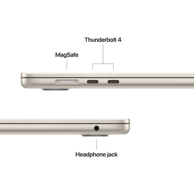 MacBook Air 15 M4 16/512 GB (tähtivalkea)