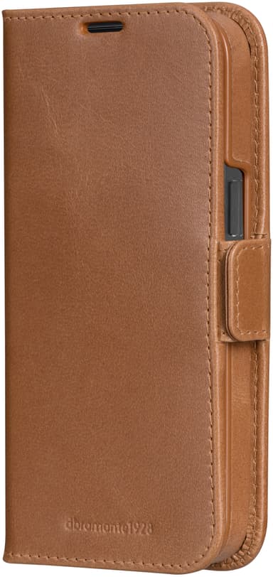 Dbramante1928 Lynge MagSafe iPhone 16e lompakkokotelo (ruskea)