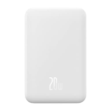 Powerbank Baseus Magnetic Mini 20000mAh, USB-C 20W MagSafe (valkoinen)