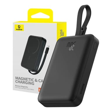 Powerbank Baseus Magnetic Mini 10000mAh, USB-C 30W MagSafe (musta)