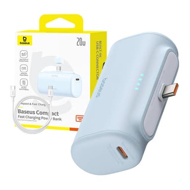 Powerbank Baseus Compact USB-C 5000mAh, 20W (sininen)
