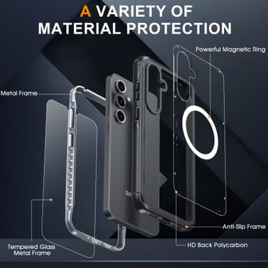Samsung A16 -puhelinkotelo, 9H karkaistu lasi