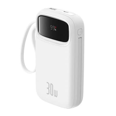 Powerbank Baseus QPow 2 20000mAh 30W 2xUSB-C (valkoinen)