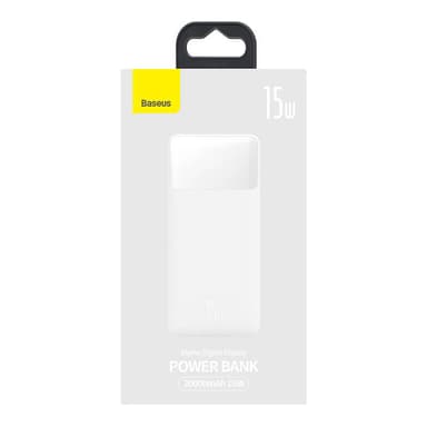 Powerbank Baseus Bipow 20000mAh, 15W (valkoinen)