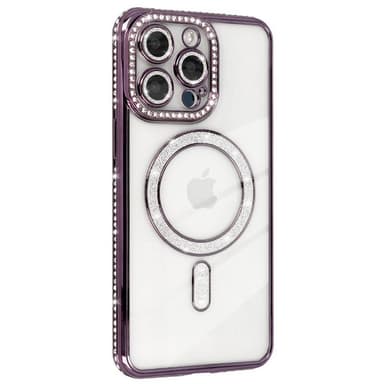 Diamond bling MagSafe kuori iPhone 16 Pro Max - Purple