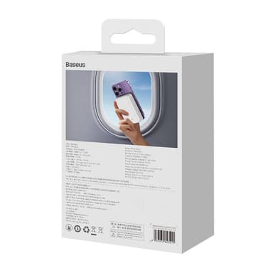 Powerbank Baseus Magnetic Mini 20000mAh, USB-C 20W MagSafe (valkoinen)