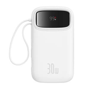 Powerbank Baseus QPow 2 20000mAh 30W 2xUSB-C (valkoinen)