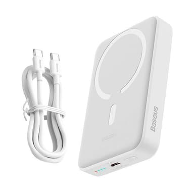 Powerbank mini Baseus 10000mAh, USB-C 30W valkoinen