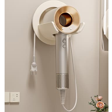 Dyson hiustenkuivaajan seinäteline Valkoinen