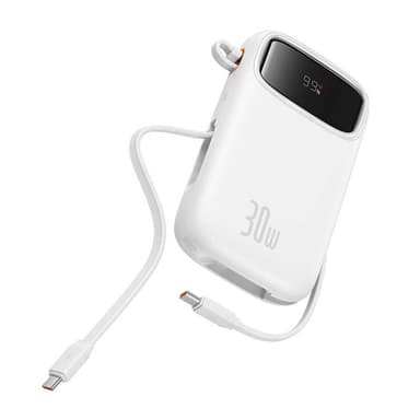 Powerbank Baseus QPow 2 20000mAh 30W 2xUSB-C (valkoinen)