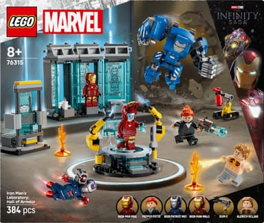 LEGO Marvel Iron Manin laboratorio Haarniskahuone 76315