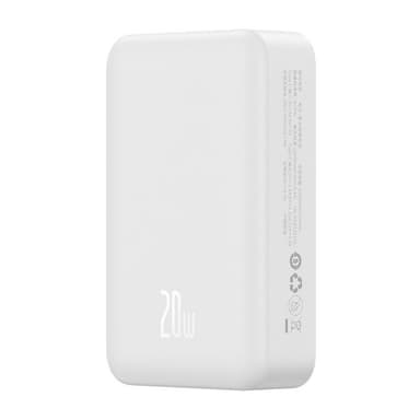 Powerbank Baseus Magnetic Mini 20000mAh, USB-C 20W MagSafe (valkoinen)